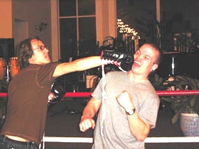 James Sellers and Ebo Elder Pretend to Box