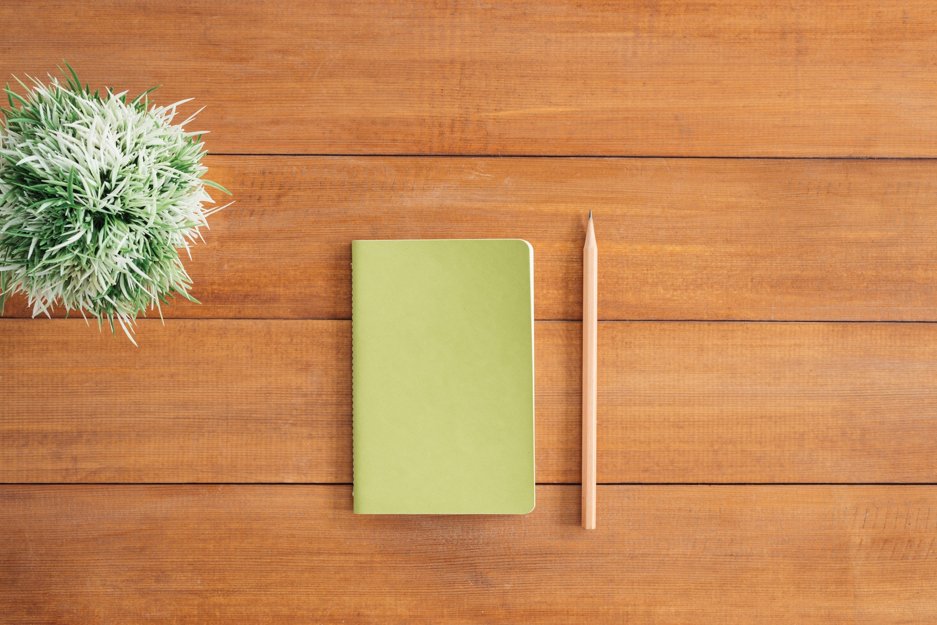 blank journal and pencil